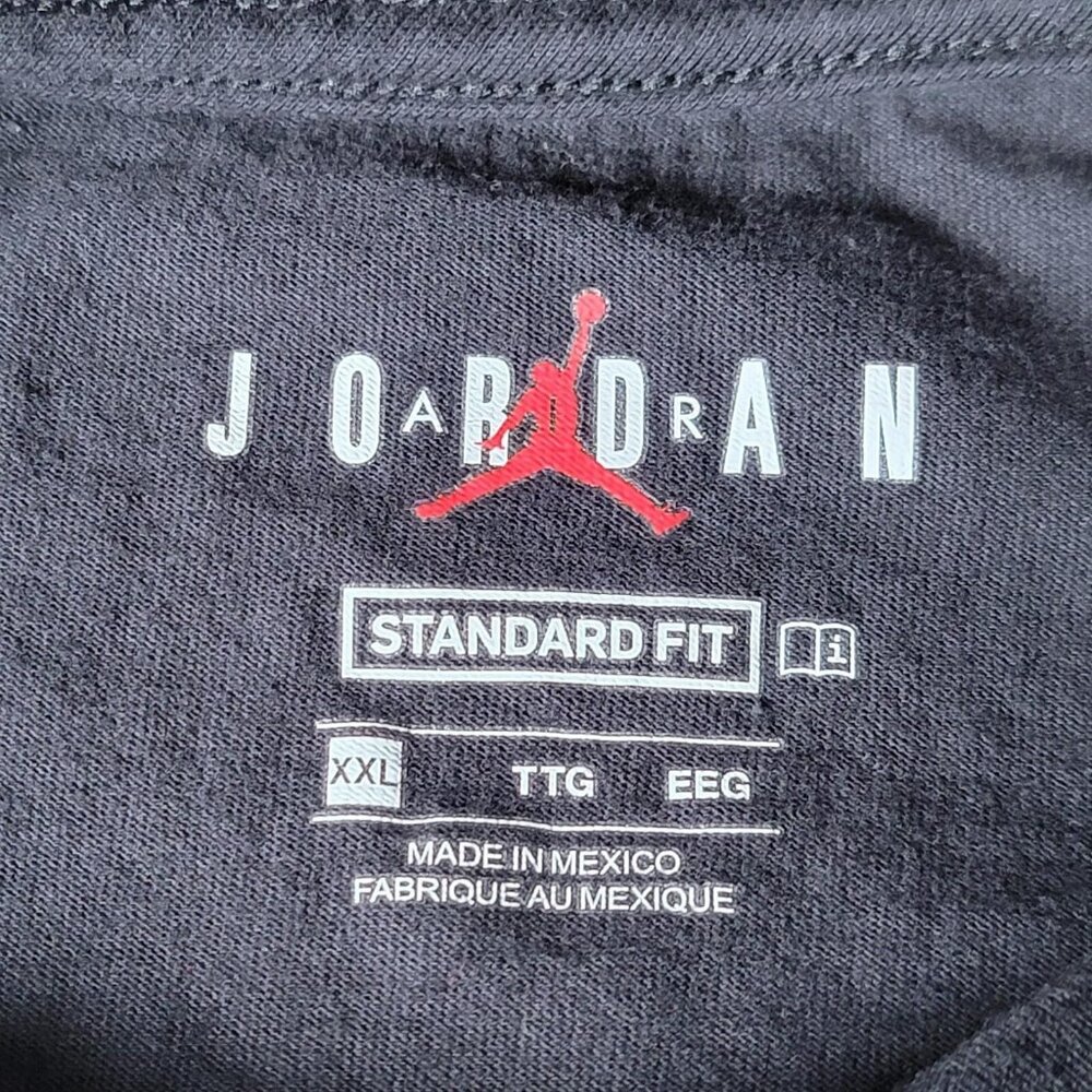 Jordan T-Shirt Mens 2XL Black Flight Graphic Jumpman Tee Shirt Athletic Casual - Picture 6 of 9